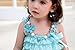 VCMART Lake Blue Girl Necklace Beautiful Bow Chunky Bubblegum with Gift Box