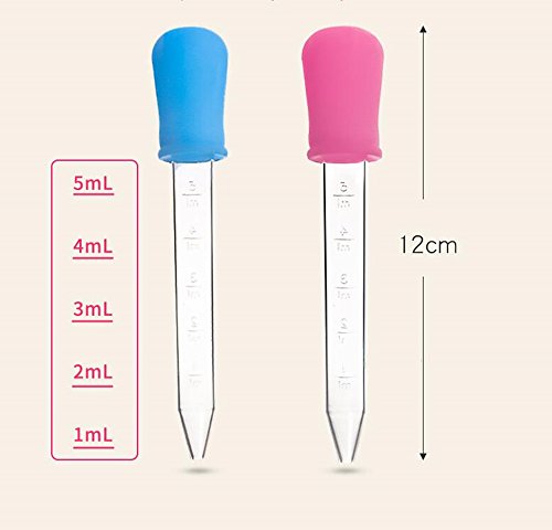 Baby Toddler Silicone Plastic Feeding Medicine Liquid Eye Ear Pipette Dropper 5ml Pack of 8 (8 Colors) - Thumbnail 2