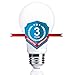 SANSUN 8W A19 LED Light Bulbs, 4000K Daylight White, Non-Dimmable, 6-Pack