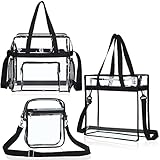 3 Pcs Clear Bags Stadium Approved Set Clear Tote