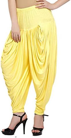 Ardour Relaxed Comfortable Viscose Dhoti Pants Yoga Fitness Activewear for Women Dance - Free Size.Many Colors