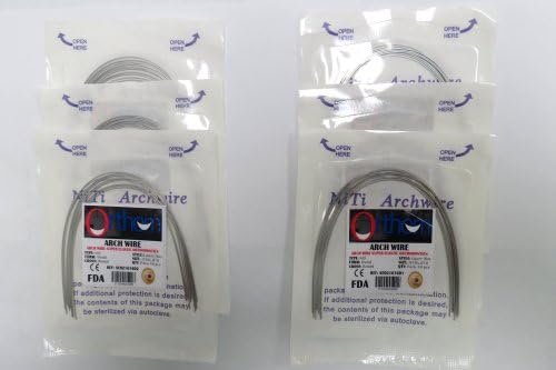 Dental Orthodontic .016"x.016'' Lower And Upper Ovoid Arch NITI 60/Uds ORTHOM