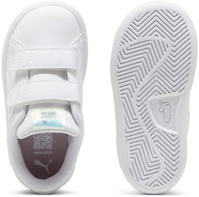 Ténis Unissex Kids Smash 3.0 Holo 2.0 V INF, PUMA Branco-Mauve Mist-PUMA Prata, 20 EU