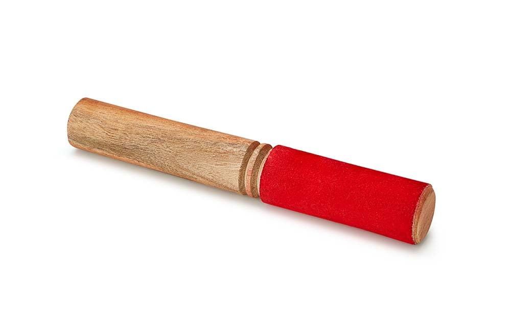 Wooden Striker for Singing Bowls - Durable Wooden Stick with Leather Cover for Improved Sound and Meditation Experience