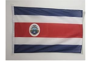 AZ FLAG Costa Rica Nautical Flag 30 x 45 cm For Outdoor and Boat, Costa Rican Banner Knitted Polyester with Two Plastic Rings