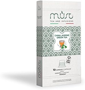 Must Espresso China Jasmine Green Tea Capsules - Nespresso Compatible Pods, 100-Count