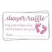 50 Pink Baby Feet Diaper Raffle Tickets - Girl Baby Shower Game