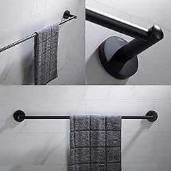 KRAUS Elie 24-inch Bathroom Towel Bar, Matte Black