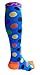 Compression Socks (1 pair) for Men & Women by INFINITY - BEST for Running, Nurses, Shin Splints, Flight Travel, & Maternity Pregnancy - Boost Athletic Stamina & Recovery (Sky Dots, L/XL)
