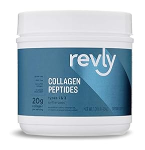 Amazon Brand - Revly Collagen Peptides Powder, Unflavored, 1 Pound (23 Servings), No added rBGH/rBST‡, No artificial colors, sweeteners or chemical preservatives added, Gluten and Dairy free