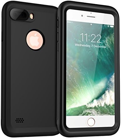 iPhone 7 Plus Waterproof Case, iThrough Underwater Case for 7 Plus, Dust Proof, Snow Proof, Shockproof, Heavy Duty Protective Carrying Case Cover Protector for iPhone 7 Plus, 5.5 Inches (Black)