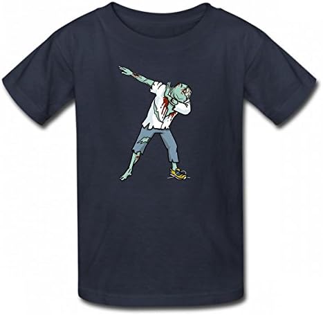 LNAUC Dabbing Zombie Halloween DAB Tshirt Printed Cotton T-Shirts Tops Logo Children Tee Navy