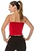 Kurve Women’s Strapless Tube Top - Medium Length Seamless Bandeau Stretchy Sexy Bra Tops, UPF 50+ (Made in USA), Red, X-Small/Medium