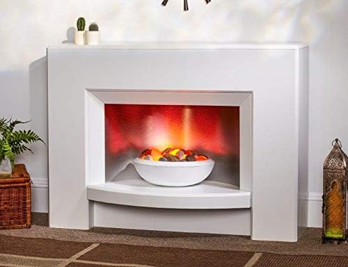 Suncrest Stockeld Textured White Surround Modern Electric Fire