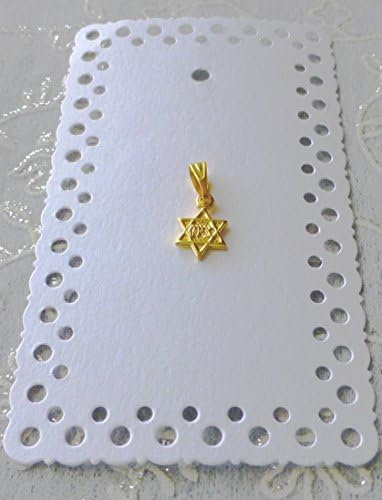 Tiny Gold Star Of David Pendant Charm