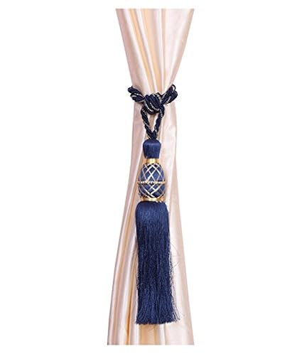 Home Desirica Set of 6 Pcs Beautiful Curtain Tie Backs Clip Hold Back Hook Hanger (Tassels) Curtain Holder