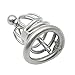 FeiGu Male Chastity Cage Device, Stainless Steel Locked Cock Cage with Catheter for Male Penis Exercise