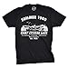 Crazy Dog Men's T Shirt Camp Crystal Lake 1980 Spooky Halloween Horror Movie Slasher Jason Shirt Flick Film Buff 80's Movie Graphic Novelty Tee (Heather Black) - XXL