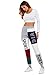 SweatyRocks Women's Lounge Sweatpants Color Block Letter Printed Jogger Pants