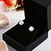 GuqiGuli Sterling Silver 14k Gold 6mm Round Diamond CZ Stud Earrings for Women and Men
