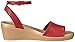 crocs Women's Leighann Anklestrap Lthr Wedge Sandal, Garnet, 8 M US