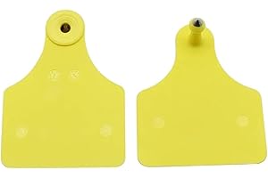 Cattle Ear Tags 100pcs TPU Double-Sided Cattle Wordless Ear Tag Marker Custom Number Cow Pig Horse Earrings Farm for Animals(