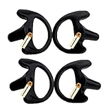 Lsgoodcare Two Pairs Medium Size Black Replacement Ear Buds for for Two-Way Radio Headset Air Acoustic Earpiece Headset Walkie Talkie Earpiece