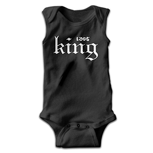 EVPOPC LVMI Last King Newborn Baby Sleeveless Romper Bodysuit Jumpsuit Baby Clothes Outfits Black
