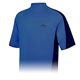 Monterey Club Mens Dry Swing Pique Two Tone Short Sleeve Mock Shirt #1135