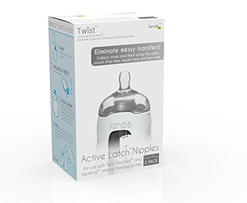 Kiinde Twist Active Latch Nipple - 2 Count, Fast Flow