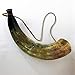 AleHorn Gjallarhorn XL Authentic Handcrafted Viking Blow Horn War Bugle for Sounding Winding Blowing Signaling with Leather Strap and Drawstring Bag
