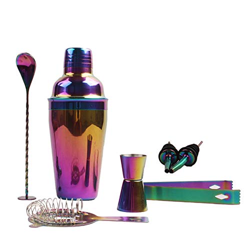 CaoQuanBaiHuoDian Haushalts-Cocktail-Shaker-Set Barkeeper Cocktail Shaker Set Edelstahl Cocktail Bar Set-Streuer-Set… – Bild 5