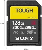 Sony 128GB SF-G TOUGH SDXC UHS-II Card 300 MB/s Read 299 MB/s Write IP68 view 6