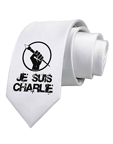 Je Suis Charlie Printed White Neck Tie