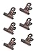 BarnwoodUSA Metal Hinge Clips, Bulldog Clips, Rustic Bronze Finish - Pack of 6, Screws Included