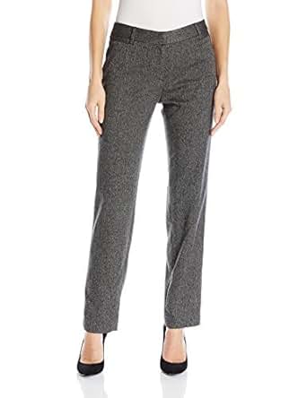 Amazon.com: Rafaella Women's Petite Size Manhattan Twill Tweed Dress Pant, Black, 4: Clothing