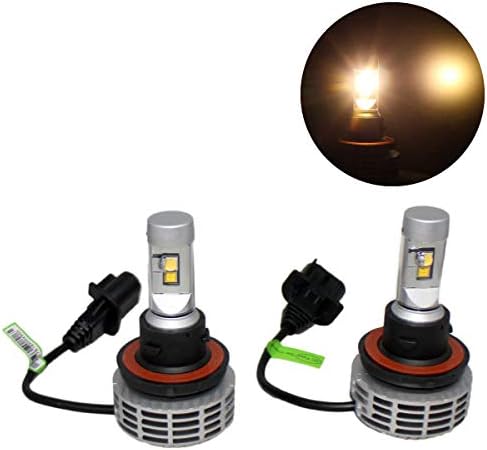 Amazon Ledヘッドライト H13 電球色 ファンレス一体型 12v 24v 3000lm 3000k Ledバルブ 車 バイク