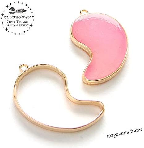 Amazon Co Jp Craft Tamago 10 Pieces Resin Frame Empty Frame Magatama Gold Craft Tamago Original Hobby