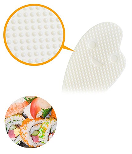 Shuxy Non-Stick Sushi Rolling Mat DIY Sushi Roller Maker with a Rice Paddle Japanese Plastic Sushi Making Kit 8.3" L x7.0" W Random Color