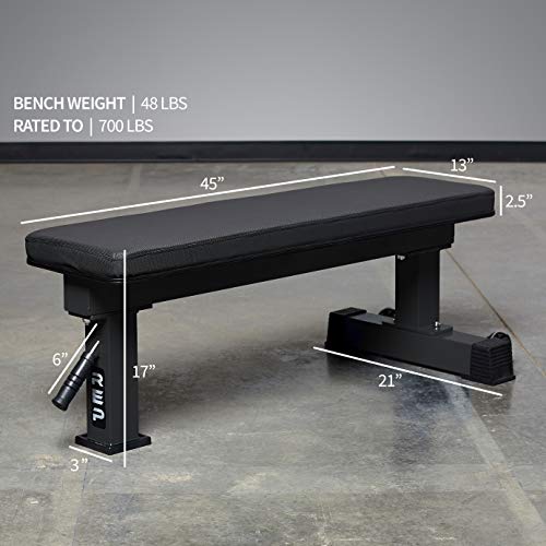 REP FITNESS FB-4000 Competition Light Flat Bench - Metallic Black