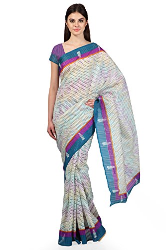 Janasya Women'S Multi Colour Bhagalpuri Silk Printed Saree