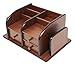 Executive Office Solutions Wooden Desk Organizer with 3 Drawers and Multiple Shelves/Racks for Office Supplies and Desk Accessories - Cherry/Black (EOS-WO4)