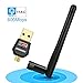 ANEWISH WiFi Adapter, ac 600 WiFi Card Dual Band 5.8Ghz & 2.4Ghz USB WiFi Wireless Network Adapter for PC Laptop Desktop, Support Windows 10/8.1/8/7/XP/Vista/2000, Mac OS X 10.4-10.13