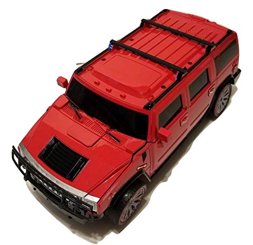 Remote Control Car Transforming Hero Classic Disguise Action Figure Robot Toy with One Button Transformation (Red)