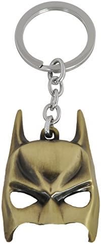 Gberry Premium Metal Batman Visor Keyring In Matt Gold, Bruce Wayne