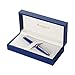 Waterman Carène Fountain Pen, Gloss Blue with Palladium Plated Trim, Medium Nib with Blue Ink Cartridge, Gift Box