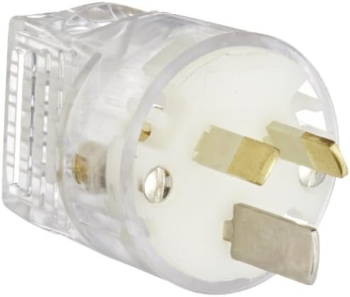 Interpower 88010860 Australian Hospital Grade Plug, Clear, 15A Rating, 250VAC Voltage