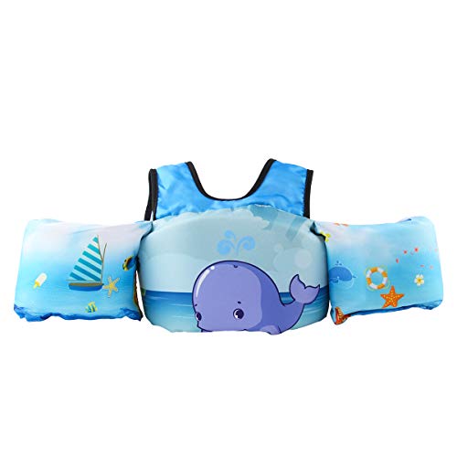 Elejolie Swim Aids for Toddlers,Kids Learn to Swim Life Jacket for
