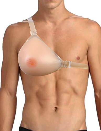Right/Left Side Silicone Breast Forms Prosthesis with Adjustable Strap for Mastectomy Patient