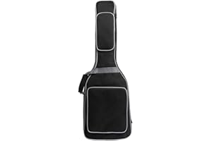 ROYHH 12mm Bass Guitar Case Waterproof Dust Cover Soft Bag Oxford Cloth 600D Electric Bass Guitar Gig Bag Breathable Straps L